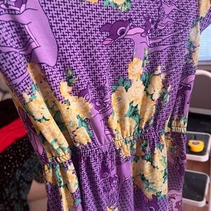 Purple Floral Kids Dress